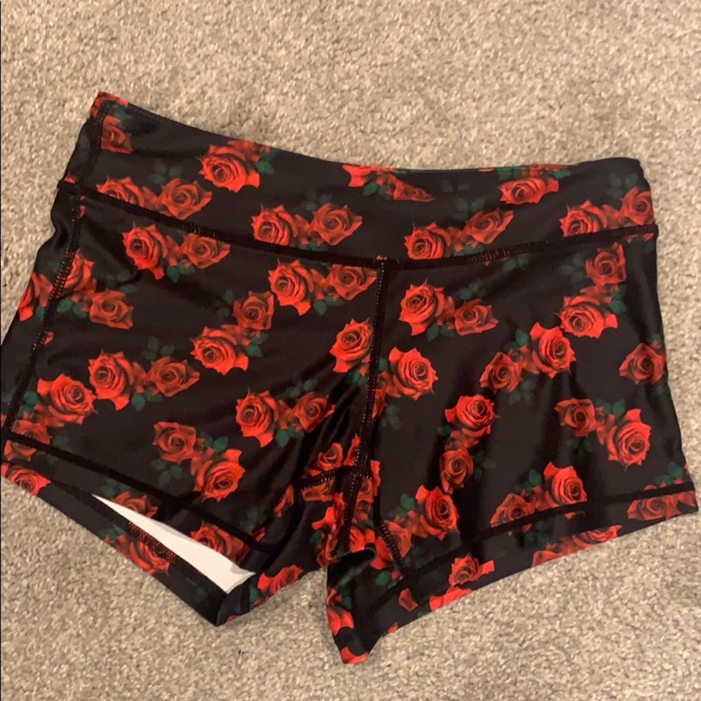 Spandex workout shorts
